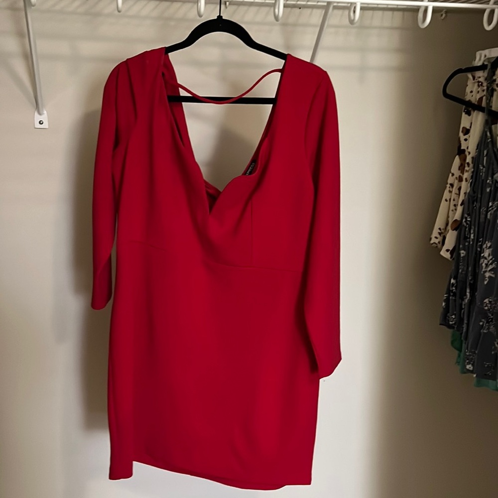 Red cocktail dress
